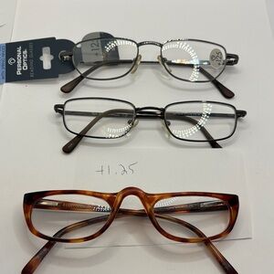 Men’s Stylish Reading Glasses Set +1.25 new and used half frame rectangular